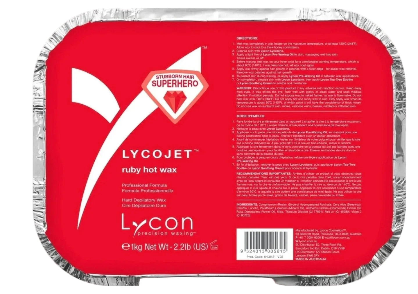 ✴️ Lycon RUBY Hot Wax Hair Waxing 1kg New/UK SELLER /FREE POST