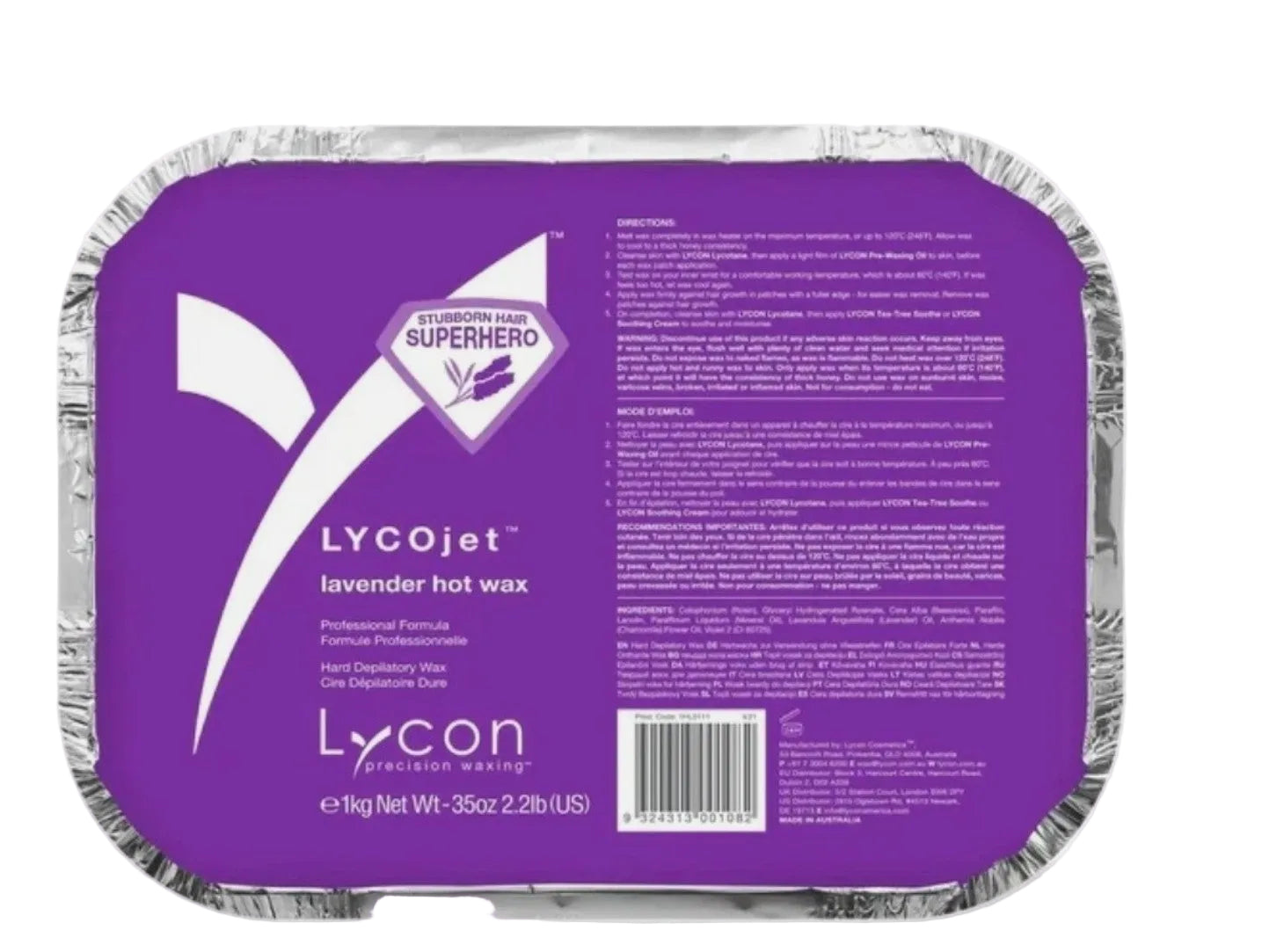 ✴️ Lycojet Lavender hot Wax 1 kg - For Bikini, Underarms/UK SELLER /FREE POST